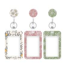 1 pieza Soporte para identificación con carrete retráctil, clip para tarjeta de identificación, tarjeta de trabajo para enfermera, maestro, estudiante, oficina, mujer y hombre