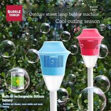 1 件带灯光和音乐的自动泡泡机 - 电池供电泡泡机 - 大气泡泡机 - 户外活动、生日、求婚、派对、万圣节、圣诞节的理想礼物