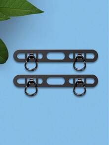 不锈钢侧装式手机夹手机腕带配件 侧装式双扣垫圈 超薄背贴 防丢牢固连接垫圈 双扣双耳手机夹腕带 金属垫圈 - 彩色 - 查看 11