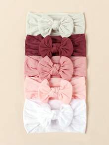 5pcs Nylon Butterfly Headbands, Soft & Comfortable Baby Hair Accessories - Multicolor - View 9