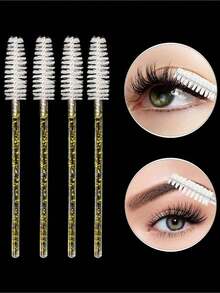 100/50pcs Eyelash Brushes, Mascara Brushes (With Container), Bendable Disposable Eyebrow Brushes, Eyelash Extension Brushes, Eyebrow Brushes, Castor Oil Brushes (Not All SKUs Are In Bottles) (Multiple Colors Available) - Multicolor - View 5