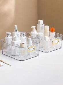 1 pièce Organisateur de maquillage en acrylique transparent | Plateau de rangement incassable pour la coiffeuse et la salle de bain | Multi-usage pour les soins de la peau, les fournitures de bureau, les collations | Accessoire essentiel pour le bureau/dortoir économisant l'espace - Cadeau portable pour les femmes, les étudiants (cadeau d'anniversaire élégant, déménagement à l'université) Rentrée scolaire