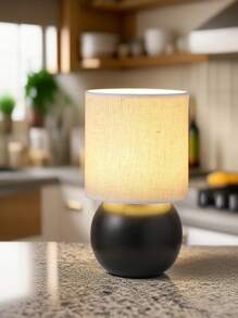 1PC Antique Style Black Table Lamp, Non-Woven Lampshade, Warm Light, USB Powered, Suitable For Living Room, Bedroom, Study, Dining Table, Desk, Office And Other Home Ambience Feeling Table Lamp, LED Table Lamp, Desk Lamp, Reading Lamp, Bedside Lamp