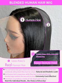 WALSDI Chocolate Brown 4x4 5x5 13x4 13x6 Glueless Blended Wig Ready To Go For Wig Beginner Pre Cut Lace 13x6 Body Wave HD Lace Front Wigs Human Blended Hair Pre Plucked Transparent 13x4 Lace Frontal Wigs Cheap Wholesale Blended Human Blended Hair With Fiber 200% Density Wigs Human Blended Hair Pre Plucked With Baby Hair For Women 26 Inch Prom Use 10-14 Bob Wig - Brown - View 7