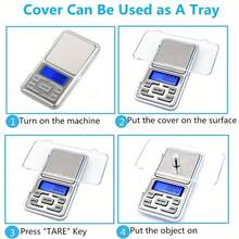 Multifunctional Digital Scale, Portable Electronic Jewelry Scale, Electronic Carat Scale With One-Key Unit Conversion (Carat/Ounce/Pound), 0.01g Precision, Built-In Lighting And Tare, Stainless Steel Platform, 2*AAA Battery Powered (Batteries Not Included), Suitable For Home, Office, Travel, Construction - Multicolor - View 11