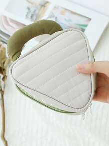 Stylish Soda Makeup Bag, Portable Toiletry Cosmetic Pouch, Handheld Makeup Case, Large Capacity Triangular Travel Makeup Bag