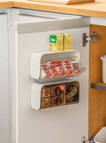 1 szt., montowany na ścianie schowek do przechowywania w łazience, stojak na słoiki do przechowywania wacików czyszczących, piłek, płatków kosmetycznych, gąbek, soli kąpielowych, podpasek higienicznych, kuchni, biura, sypialni, łazienki