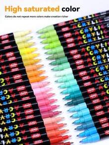 36 Colors - 168 Colors Acrylic Markers, Waterproof And Sun-Resistant Multifunctional Painting Pens, Non-Transparent And Stackable Art Special Painting Markers, Student-Use Art Supplies DIY Color Painting Pens, Ceramic Mug Coloring, Must-Have Gifts For The School Season