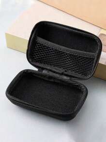 1 Portable USB Data Cable Storage Box, Headphone Storage Bag, Headphone Case, Data Cable Protective Film, Mini Zipper Hard Bag Box, Multi-Functional Mini Storage Bag, A Must-Have For College Dormitories For Travel Storage Bag,Makeup Bag,Cosmetic Bag,Vacation Organizer, Suitable For Cables, Headphones, It Can Be Used For Travel Carrying, Work, School, Dormitory Storage, Boho Vibes