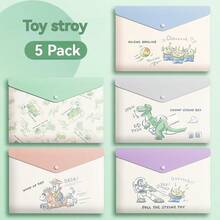 Pasta de documentos A4 com desenho animado da , capa transparente para relatório com botão de pressão, bolsa organizadora de documentos de escritório em PP, artigos de papelaria para estudantes, materiais de volta às aulas