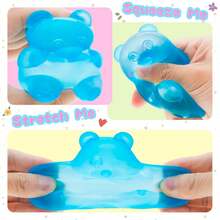 含麦芽糖填充的软糖熊感官坐立不安玩具,完美的礼物,缓解压力和释放压力挤压玩具 - 彩色 - 查看 5