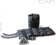 CAP Barbell Adjustable Ankle Weights |10-20lb Pair | Black - White - View 2
