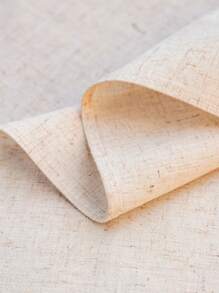 1 Pc Bamboo Knot Edged Tablecloth, Simple Solid Color Polyester Linen Rectangular Tablecloth, Suitable For Wedding, Holiday Parties, Daily Home Use Tabletop Decor
