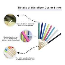 5pcs Small Microfiber Duster Sticks For Cleaning, Mini Washable Car Vent Cleaner Fan Cleaning Brush Mini Blind Crevice Cleaning Tool Catch Dust For Windows - Multicolor - View 7