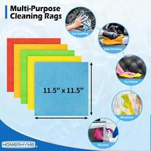Microfiber Cleaning Cloths, 100 Pack Cleaning Rags Microfiber Towels Bulk Absorbent Lint-Free Washcloths, All-Purpose Cloth Wipes For Car, Shop, Garage, Household Cleaning 11.5"*11.5" - Assorted - View 2