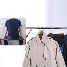 Extendable Stainless Steel Wardrobe Rail -Adjustable Clothes Hanging Rod, Rust-Proof For Bathroom, Balcony & Wardrobe (47-80cm/68-120cm) - Silver - View 6