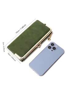 Retro Multifunktions faltbares Clip Lang Münzbörse 2025 Neue tragbare vielseitige Mehrfach-Kartenfach Frauen Smartphone Tasche Geldbörse