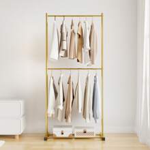 Perchero vertical para el hogar de color crema, soporte para colgar ropa de estilo nórdico multifuncional para el balcón, sencillo para apartamentos de alquiler
