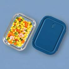 3件套玻璃饭盒套装含3件餐具和保温袋，大容量透明盖厚玻璃，可微波炉加热，适合上班族、学生带饭、水果 - 彩色 - 查看 7
