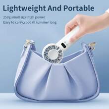 Ventilador de mano portátil, 5200mAh de larga duración de batería, diseño plegable de sobremesa, ajustabilidad de velocidad de viento de 100, modos de enfriamiento y sin enfriamiento, ideal para excursiones, caminatas, campamentos y viajes de verano