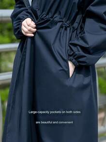 Korean Coat Type Raincoat Women Waterproof Adult Rainproof Windproof Long Sleeve Riding Sweet Girls