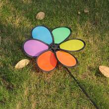 1 pièce/2 pièces/4 pièces Moulin à vent floral rotatif coloré - Tourniquet de jardin, moulin à vent vibrant à main, cadeau d'anniversaire parfait pour le printemps/été, jardin, convient pour la décoration extérieure du jardin, du gazon, jeu d'arrière-plan, cour de la maison, terrasse, clôture, décoration de pelouse - Multicolore - Voir 5