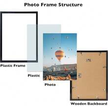 New 15x20 Picture Frame - Black, Horizontal & Vertical Formats For Wall Hanging, 15 X 20 Gallery Frame For Photos & Posters - 黑色 15x20 英寸 - 查看 2
