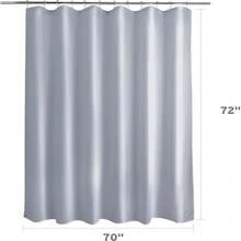 New Titanker Fabric Shower Curtain Liner, Gray Shower Curtain Liner With 2 Magnets, 70 X 72 Inches, Cloth Shower Liner Waterproof Polyester, 85GSM, Easy Installation, Machine Washable, Blue Gray - Blue Grey 70"W x 72"L (Pack of 1) - View 6