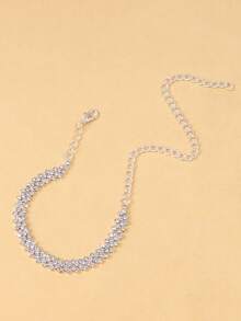 צמיד מעוין יוקרתי לקיץ אחד, תכשיטי חוף פשוטים עם יהלומים מלאים - כסף - ראה 5