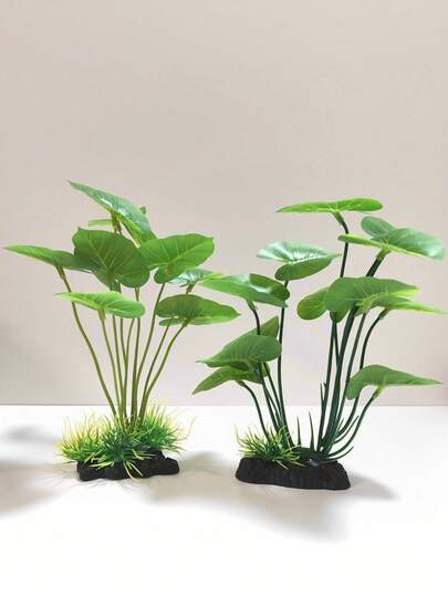 1 pieza Planta decorativa acuática artificial realista, de material, textura suave y duradera, adecuada para decoración de acuario y terrario, fondo 3D de acuario, resistente a impactos y peces, elemento esencial para decoración de acuario.