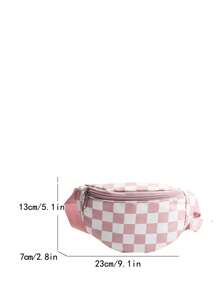 Kids Nylon Plaid Fashion Crossbody Chest Bag For Boys And Girls