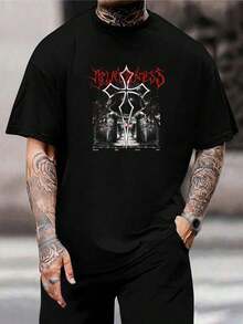 Camiseta de la banda de Death Metal Tribulation - Camiseta de manga corta de metal negro oculto, heavy metal - Unisex, vintage, rock, para hombres y mujeres - Idea de regalo de verano para adolescentes y adultos - Negro - Ver 1
