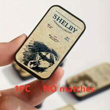 1pc 58mmx33mm Vintage Iron Matchbox Cigarette Case, Retro Distressed Metal Slide Lid Design, Antique Faux Leather Texture Collectible Tin Box, Father's Day Gifts/Men's Fashion Accessories/Smoker Essentials 2025 (2.28"X1.3" Pocket Size, Rustproof Coating, Christmas Stocking Stuffer)