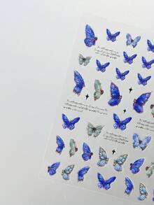 1 Tấm 3D Phức Tạp Bướm & Khẩu Hiệu Đồ Họa Móng Tay Nghệ Thuật Miếng Dán Nhanh Chóng, Dễ Dàng Móng Tay Nghệ Thuật Đề Can Sang Trọng Trang Trí Móng Tay Dán Móng Tay DIY - Nhiều màu - Xem 7