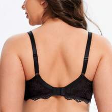 MELENECA MELENECA Women's Plus Size Minimizer Bras Full Coverage Lace Unlined Underwire Bra