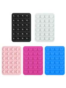 3/4个装硅胶粘性手机支架，防滑硅胶粘性手机支架，手机壳支架，免提手机配件，自拍和视频支架，1/2/5/10/50/100个装，多功能手机配件，适用于所有型号 - 彩色 - 查看 98