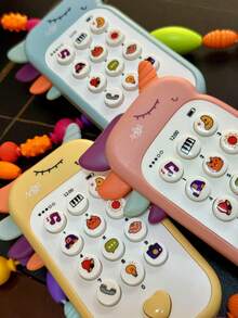 1pc Kids Multicolor Cartoon Educational Story Telling Simulation Model Phone Toy / Multifunctional Music Phone (Actual Product Color May Vary Randomly) - Toy Phone - View 3