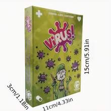 Virus - “策略天才”最受欢迎的多人卡牌游戏 - 提供英语、法语、西班牙语版本 - 非常适合家庭聚会、派对、万圣节、圣诞节礼物 - 彩色 - 查看 8