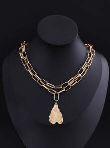1pc Minimalist Gold Pendant Necklace, Multiple Styles Available