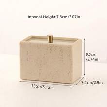 1pc Bathroom Storage Box With Lid, Can Store Cotton Swabs, Dental Floss, Cotton Balls, Toothpick Holder, Also Can Be Used As Bathroom Or Vanity Organizer To Store Bath Bombs, Makeup Sponges, Etc. - Multicolor - View 13