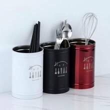 1pc Stainless Steel Chopstick Holder, Kitchen Tool, Tabletop Cutlery Organizer, Draining, Suitable For Kitchen, Dining Room, Outdoor Camping, Party, Housewarming Gift, Large Capacity Storage Box, Valentine's Day, Gift For Friends, Neighbors, Summer Camping Storage, Back To School Supplies