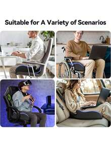 Seat Cushion, Memory Foam Cushion For Office Chair, X Large Desk Chair Cushions, Pad Pillow Seat Cushion For Tailbone Pain Relief & Pressure Relief Sciatica For Long Sitting - Black - View 7