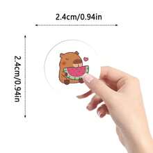 Rollo de 500 pegatinas de capibara de dibujos animados, decoración linda de capibara, regalos de capibara kawaii, pegatinas estéticas, pegatinas de vinilo resistentes al agua para botellas, computadoras, portátiles, teléfonos, equipaje, cuadernos, refrigeradores