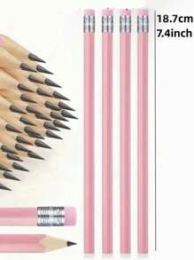 20pcs/10pcs Pink Wedding HB Pencils, Graphite Pencils With Erasers, For School, Drawing, Sketching, Bridal Shower, Office Supplies, Halloween, Christmas, New Year, Valentine's Day Gifts. Back To School 5pcs/1pc