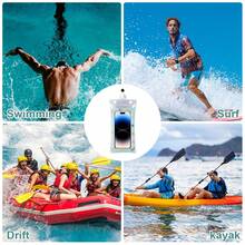 卡通漂浮防水手机袋 - IPX8 认证气囊手机干燥袋，具有全触摸屏和摄像头保护，适合游泳、潜水、海滩（适合大多数手机型号） - 彩色 - 查看 8