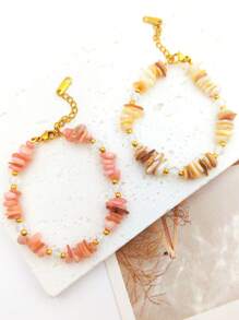 1pc Colorful Women's Natural Stone Bracelet