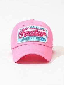 DareSee 1pc Women's Baseball Cap For Female 3D Embroidery Feature Top Kpop Snapback Sunscreen Sun Hat Soft And Breathable Sports Friend Gift Neutral Hat Pink Hat Street Music-Fest Y2K-Fest Back To School Autumn Winter Gifts - Pink - View 6