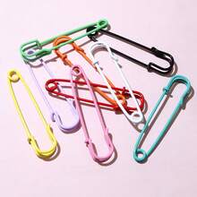 6枚 50x13mm 安全别针 胸针 金属缝纫别针 缝纫衣夹 适用于标签 DIY工艺品 珠宝制作配件 - brooch pins accessories - 查看 9