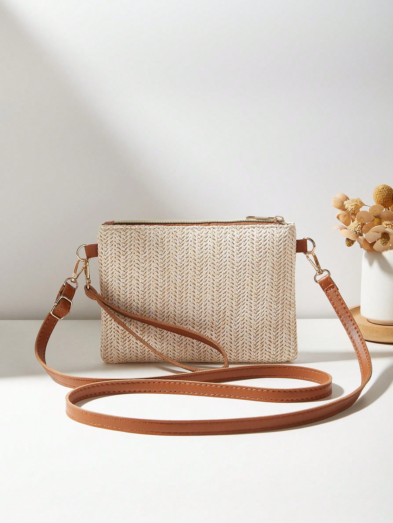 حقيبة القش موضة جديدة، حقيبة كتف وحقيبة متقاطعة لل...