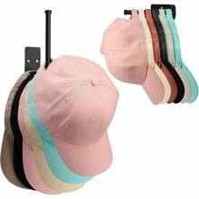 2Pack Hat Organizer For Baseball Hat Racks For Wall Hat Hanger Closet Space Saving Holder Hat Storage Drilling & Self Adhesive Hat Hooks For Wall Closet Door Office Bedroom (Black)